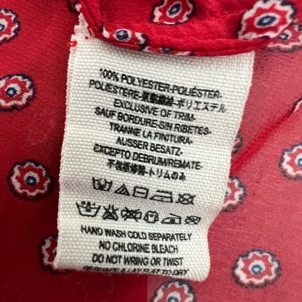 Free people Printed floral Blouse sheer Easy Rider Button-down in Red Combo